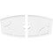 Ekena Millwork Kailey Architectural Grade PVC Ceiling Medallion, 30"W x 20"H x 3"ID x 16 1/4"C x 1"P, Two-Piece CMP30X20KY2-03000 - alternate 2